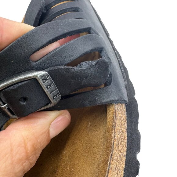 Birkenstock Granada Soft Footbed Black oiled leather Sandals Women’s sz 39/8.5 - Picture 8 of 11